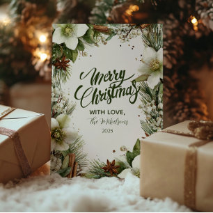 Cartão De Festividades Pine Greenery Elegance