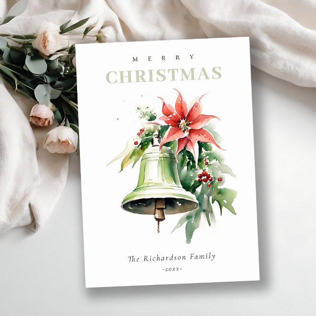 Cartão De Festividades Pine Poinsettia Foliage - Pinho de Natal (Criador carregado)