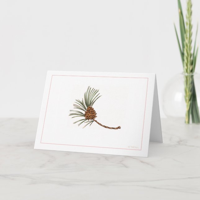 Cartão De Festividades "Pinecone" por Gerry O'Neill (Frente)