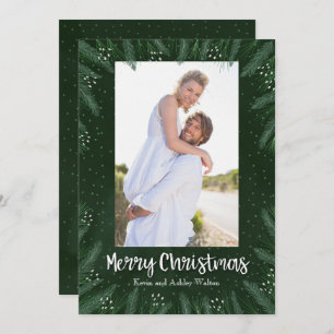 Cartão De Festividades Pines Branches Foto de Natal