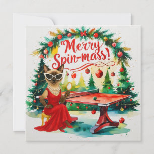 Cartão De Festividades Ping Pong Christmas Themed for Siamese Cat amantes