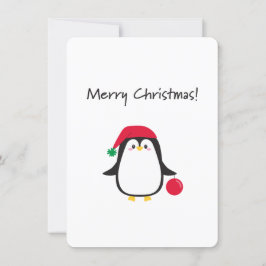 Cartão De Festividades Pinguim bonitinho de Natal -