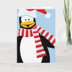 Cartão De Festividades Pinguim legal