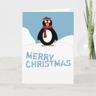 Cartão De Festividades Pinguim Natal