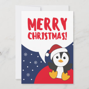 Cartão De Festividades Pinguim Natal Neve Pinguim Pinguins Hol