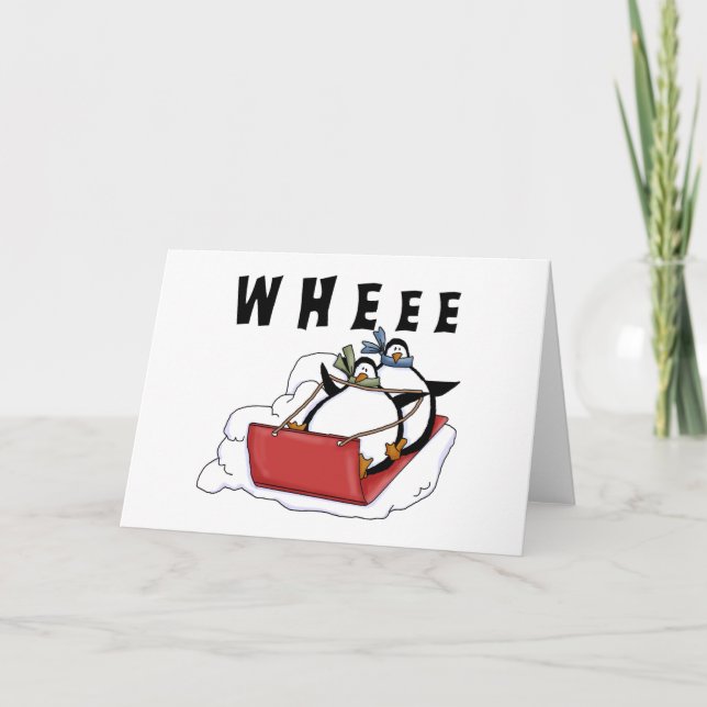 Cartão De Festividades Pinguins Camisetas e presentes (Frente)