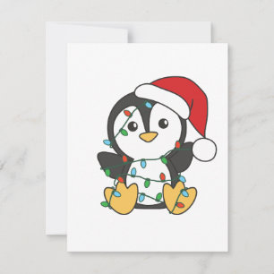 Cartão De Festividades Pinguins de Natal de Inverno Pinguins