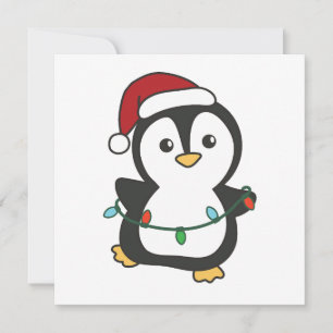 Cartão De Festividades Pinguins de Natal de Inverno Pinguins