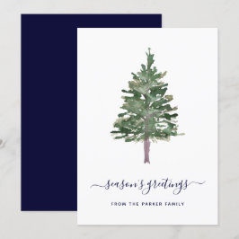 Cartão De Festividades Pinho Simples