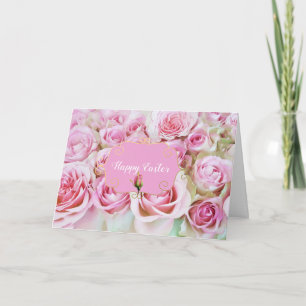 Cartão De Festividades Pink Bed of Roses Easter