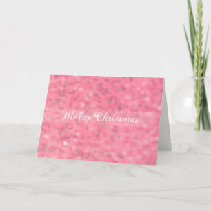 Cartão De Festividades Pink Blur Glitter Merry Christmas