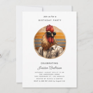 Cartão De Festividades  Pink Flowers Birthday Party Invitation