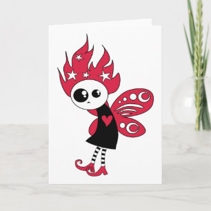 Cartão De Festividades Pink Gothic Xmas Fairy