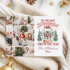 Cartão De Festividades Pink Nutcracker Natal 7 Foto Wonderland Gl