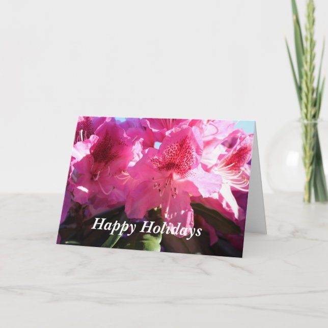 Cartão De Festividades pink rhododendron flower all purpose greeting card (Frente)