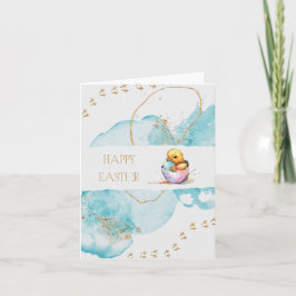 Cartão De Festividades Pintinho páscoa