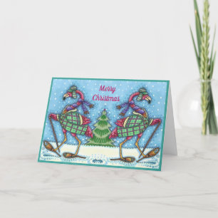 CARTÃO DE FESTIVIDADES PINTOS DE NEVE E PINOS DE CASACO