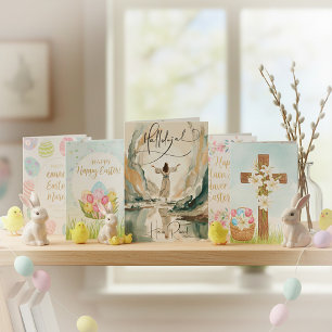 Cartão De Festividades pintura da ressurreição de Cristo Páscoa