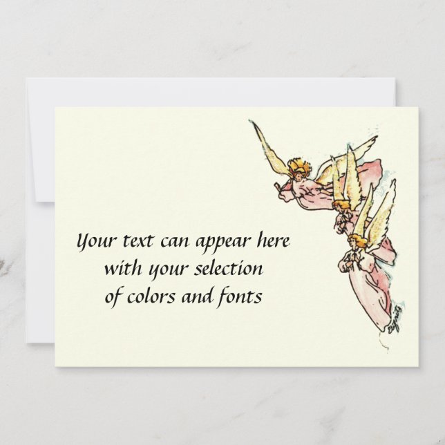 Cartão De Festividades Pintura de Aquarela Rosa-Rosa Santa (Frente)