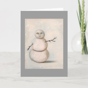Cartão De Festividades pintura de boneco de neve