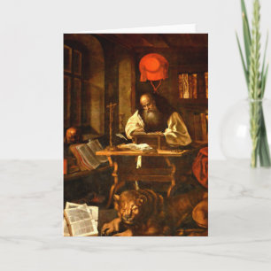 Cartão De Festividades Pintura de St Jerome