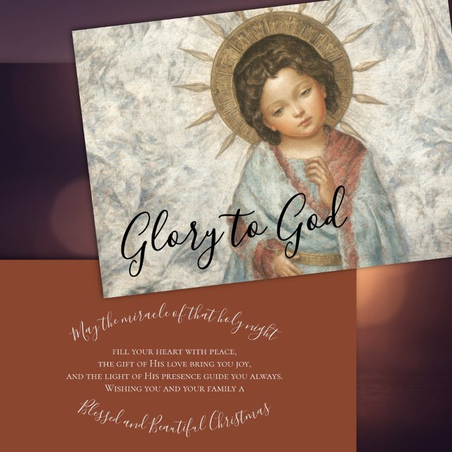 Cartão De Festividades Pintura do Jovem Salvador (Criador carregado)