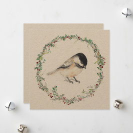 Cartão De Festividades Pintura em Aquarela de Picado de Feriado