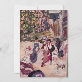 Cartão De Festividades pintura em cabine de cavalo ao estilo renoir