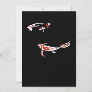 Cartão De Festividades Pintura  Meditação Mínima De Pintura De Koi Car