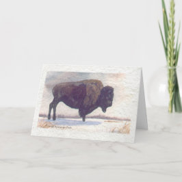 Cartão De Festividades Pintura sozinha do búfalo dos suportes