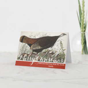 Cartão De Festividades Pintura Vintage de Audubon - Peru selvagem fêmea e