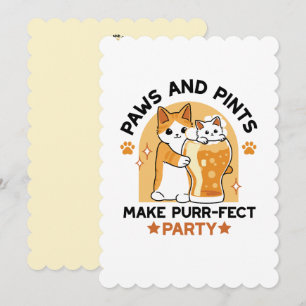 Cartão De Festividades Pinturas e penitentes do Partido de Gato Oktoberfe