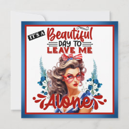 Cartão De Festividades Pinup retroamericano é um belo dia