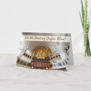 Cartão De Festividades Pipe organ in Stadtkirche, Celle Christmas card