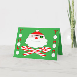 Cartão De Festividades pirata de papais noeis yohoho