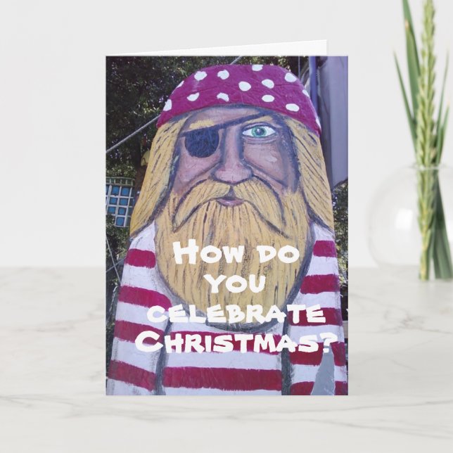 CARTÃO DE FESTIVIDADES PIRATE DESEJA UM NATAL FANTÁSTICO! (Frente)