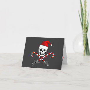 Cartão De Festividades Pirate Jolly Roger Santa Christmas Card