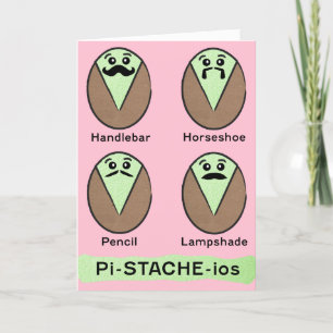 Cartão De Festividades Pistachio Mustache Aniversário