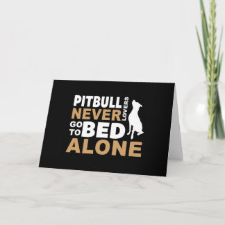 Cartão De Festividades pitbull nunca amantes vão para a cama sozinho pitb