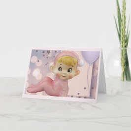 Cartão De Festividades Pixie Magic Retro Elf Pink