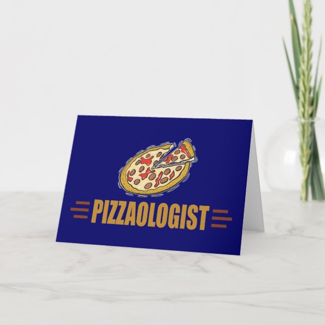 Cartão De Festividades Pizza Engraçada (Frente)