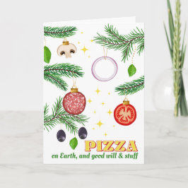 Cartão De Festividades Pizza Italian restaurant catering Christmas
