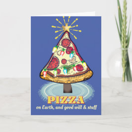 Cartão De Festividades Pizza Restaurante italiano catador Natal Holida
