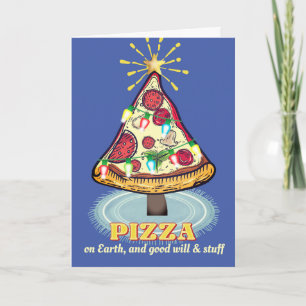 Cartão De Festividades Pizza Restaurante italiano catador Natal Holida
