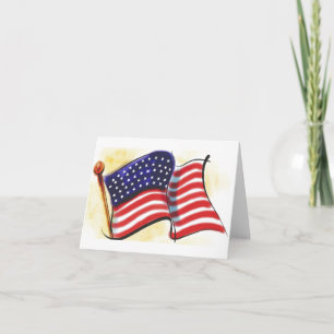 Cartão De Festividades Placa Abstrato Old Glory Note