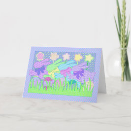 Cartão De Festividades Placa Bunny Applique II