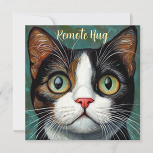 Cartão De Festividades Placa Cat Hug Remota
