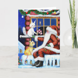 Cartão De Festividades Placa Cat Inspirada Vintage