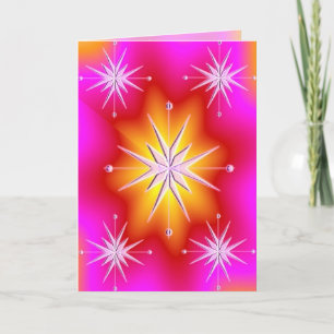 Cartão De Festividades Placa clara de estrelas