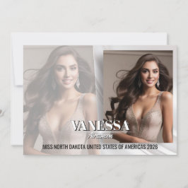 Cartão De Festividades Placa Comp Autografo Pageant Fade Elegante